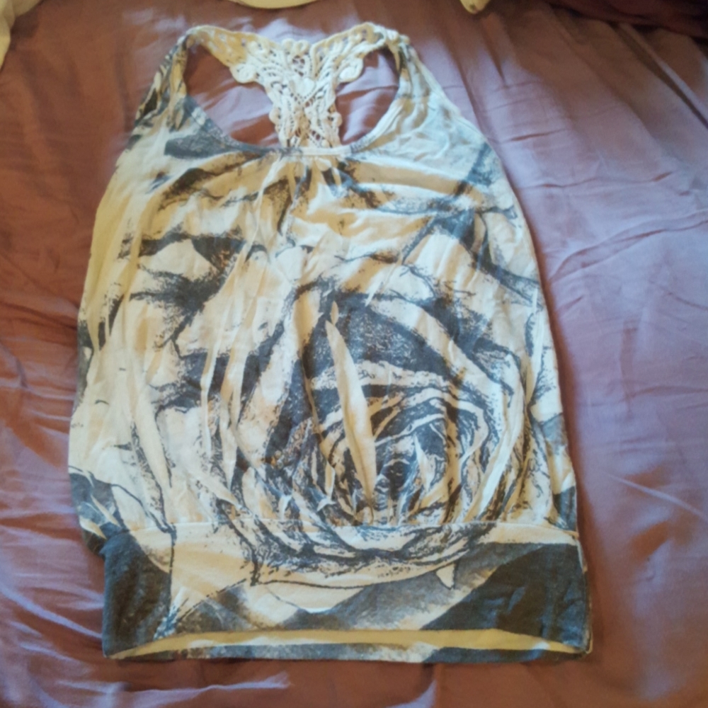 Tank with lace back